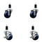 Service Caster 3.5'' SS Solid Poly Wheel Swivel 1-3/8'' Expanding Stem Caster Set 2 Brakes, 4PK SCC-SSEX20S3514-SPUS-2-TLB-2-138 - alternate 1